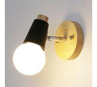 YSJNGF Wooden Bedside Mounted Light Nordic Lighting Fixture Indoor Bedroom Hotel Corridor Hallway Wall Lamps (E27 Base)