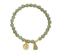 YSJNHX CCXXYGWJ Fulu und Hetian Jade Armband weibliche Fu Marke Hand String National Wind