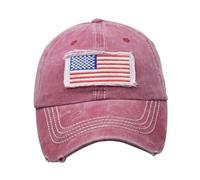 YSJNHX Men Fashion Baseball Cap Cotton Sun Hat Distressed Ripped Flag Embroidered Cap for Adults Boys Girls Outdoor