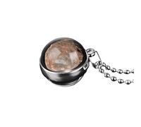 YSJNHX NBYGSC 925 Sterling Silver Planet Necklace For Women And Men, Solar System Universe Space Planet Necklaces Two-sided Glass Pendant, Saturn Necklace Gold, Solar System Necklace, Earth Necklace