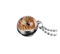 YSJNHX NBYGSC 925 Sterling Silver Planet Necklace For Women And Men, Solar System Universe Space Planet Necklaces Two-sided Glass Pendant, Saturn Necklace Gold, Solar System Necklace, Earth Necklace