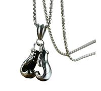 YSJNHX NBYGSC 925 Sterling Silver Rock And Roll Necklace For Women And Men, Rock and Roll Hand Gesture Necklace, Rap Rock DJ Music Headphone Pendant Necklace, Spiked Choker, Punk Choker