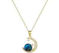 YSJNHX NBYGSC Luxurious Dream Planet Star and Moon Pendant Necklace Is The First Choice Gift for Lovers and Friends-T35