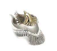 YSJNHX Silber Flying Eagle Ring für Männer, Gothic Fashion Eagle Index Finger Ring