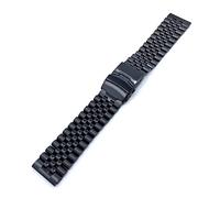 YSJNHX Stainless steel strap, Quick Release To Remove The Chain Screw, Metal Stainless Steel Strap, Solid Strap Replacement 20mm 22mm 24mm (Color : Black, Size : 20mm)