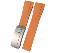 YSJNHX YSJNGF 20mm 21mm Curved End Rubber Watchband Suitable for GMT Deep Sea Dweller Explorer 2 Silicone