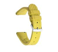 YSJNHX YSJNGF 20mm Watch Bands Fit For Waffle Rubber Straps Waterproof Stainless Steel Gold/Black/Silver Buckle Watch Accessories