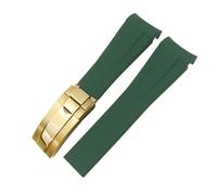 YSJNHX YSJNGF Curved End Rubber Watchband 20mm 21mm 22mm for GMT Datejust Explorer 2 Silicone