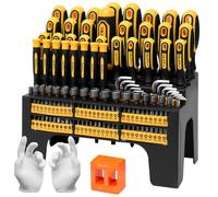 YSJOYTOOL 131-Piece Magnetic Screwdriver Set with Plastic Ranking, Includs Precision Screwdriver and Pick & Hook, Ratchet Driver and Hex Key, DIY Tools for Men Tools Gift