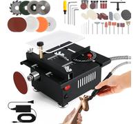YSJWAER Mini Small Multi-Functional Table-Saw - Portable Crafts Table Saw Speed Angle Cutting Depth Adjustable Cutting Sanding Engraving for Wood Acrylic PCB Plastic