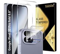 Yskbilm Pack of 2 Screen Protectors for Google Pixel 10 Pro Fold for Tempered Glass Film, with 2 Camera Protection, 9H Hardness Tempered Glass Film, HD Clear