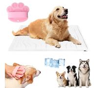 YSKMHQ Cooling Mat for Dogs,Summer Gog Blanket, Cool Mat for Dogs, Portable Dog Cool Bed for Summer, Non-Slip Washable, Ideal for Indoor Outdoor Use (White, XL-150 * 101cm)