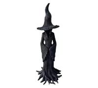 YSKMHQ The Enchanting Witch Statue, Gothic Decor Glow In The Dark Figurine, Hand-Painted Resin Witchcraft Collectible For Altar, Shelf & Halloween Decor, Perfect For Dark Art Lovers (A)