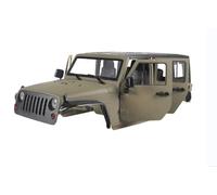 YSKMLOLP 1/10 RC Jeep Car Hard Body Shell Kit, Open Top, Movable Doors, 313mm Wheelbase, For Axial SCX10 90046/90047/RGT EX86100, Army Green