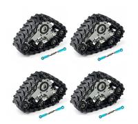 YSKMLOLP TRX4 Snow Track Tires 4Pcs, All Terrain Track Kit for 1/10 1/8 RC Crawler Car, SCX10 II & TRX4 Upgrade Accessories (Silver Gray)