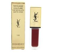 YSL Red Lipstick Tatouage Couture The Metallics 106 Gilded Fuchsia Rivals - NEW