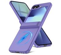 YSLBWLE for Samsung Galaxy Z Flip 6 / Z Flip7 fe/Z Flip 5 Case with Hinge Protection & Magnetic Charging &Slim ,Full-Body Military Protection Phone Case for ZFlip 6 / ZFlip 5 Purple 29-zflip6-05