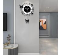 YSLoccbac Butterfly Wall Clock with Exquisite Design and Quiet Quartz Movement for Home Decor and Gifts - Easy to Read Large Numerals and Silent Operation for Bedrooms and Living Spaces