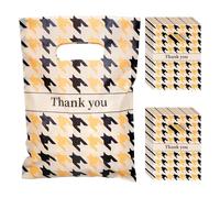 ysmile 1.5 Mil Plastic Shopping Bags with Handle 7.9" x 5.7", Small Thank You Retail Bags for Small Business, Poly Bags for Boutique Takeout Grocery (100 Count)