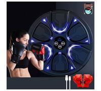 YSMSMZJK Electronic Music Boxing Machine with Gloves, Máquina De Boxeo Con Música Wall Mounted with 6 Lights and Bluetooth, Boxing Music Workout Machine for Children/Adults