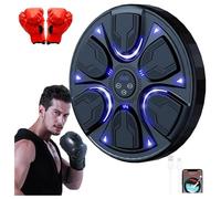 YSMSMZJK Indoor Music Boxing Three-Piece Set with Gloves, Punching Game Machine with Bluetooth and 8 Rhythmic Adjustments, Electronic Music Boxing Machine for Stress Reduction