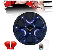 YSMSMZJK Máquina De Boxeo Musical with Gloves, Maquina De Boxeo Musical Pared with Bluetooth and 8 Rhythmic Adjustments, Wall Mounted Smart Music Punching Pad for Stress Reduction