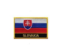 Ysmzzmsy 1 PCS（3x2inch）Slovakia Flag Patches Iron On or Sew On Embroidered Tactical Military National Slovakia Patch (Slovakia)