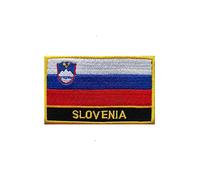 Ysmzzmsy 1 PCS（3x2inch）Slovenia Flag Patches Iron On or Sew On Embroidered Tactical Military National Slovenia Patch (Slovenia)