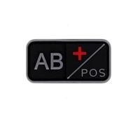 Ysmzzmsy 1 PCS Blood Type PVC Morale Patch - Fun Morale, Tactical, Military Patch Very Suitable for Your Tactical Military Equipment, Backpack, Hat, Vest(2x1 inch (Blood Type AB+ 1)