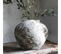 ysnn Rustic Ceramic Circular Flower Vase Farmhouse Clay Pottery Large Terracotta Floor Vases for Decorative Centerpiece Vintage Home Decor Aesthetic for Living Room Bedroom Table Entryway