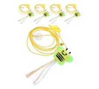 YSNOOWE 5 Pcs Retractable Cat Teaser String with Bell, Door Mounted Hanging | Plush Bee Design, Elastic Rope, Hands-free Indoor Entertainment for Kittens and Busy Owners, Supports Active PET Playtime