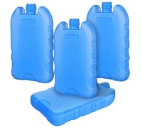 YSNOOWE Ice Blocks For Cooler 4 Pack Reusable Freezer Packs for Lunch Box, Preservation and Insulation, Easy to Carry, Office and Camping, Blue, 14x9x2.5cm