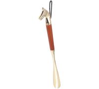 YSNOOWE Shoe Horn Alloy Wood Brown Long Handle Horse Head for Seniors | Long Handle Shoe Horn, Smooth Delicate Finish, Comfortable Grip, Home Shoehorn and Handled Shoe Lifter