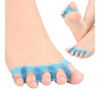 Ysnzaq 3 Pair Gel Toe Stretcher, Soft Silicone Toe Stretchers Separators Straighteners to Correct Toes Bunion Relief Hammer Toe and More for Women Men Toe Stretchers for Yoga Practice.JZ Blue
