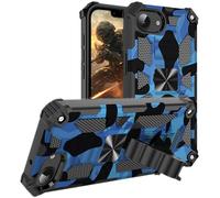Ysnzaq Case for Apple iPhone 16e/ iPhone 17e, Military Grade Heavy Duty Protective Shockproof Anti-Scratch Slim Camouflage Design Cover with Kickstand Case for iPhone 17e. YH Blue