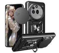 Ysnzaq Case for Nothing Phone 3a Pro with Slide Camera Protection Cover, Military Grade Shockproof Protection Hard with Kickstand Cover for Nothing Phone (3a) Pro. SLJ Black