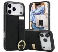 Ysnzaq for Apple iPhone 17 Pro Case with Wrist Strap WD Black