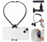 Ysnzaq Neck Phone Holder - POV/Vlog Neck Mount with Phone Clip GBZ Black