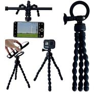 Ysnzaq Octopus Mobile Phone Tripod, Magnetic Flexible Mobile Phone Holder Tripod for Smartphone and Camera, 360° Mini Mobile Phone Tripod Holder with Go Pro Adapter for iPhone, Galaxy, Android-BZY