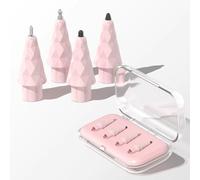 Ysnzaq Replacement Tips for Apple Pencil Pro /2nd /1st Gen & USB-C, Upgraded Pencil Nibs Accessories with Carrying Box, High Sensitivity Wear-Resistant Nibs 4 Pack-Star Diamond Pink