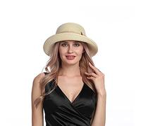 Ysoazgle Ladies Womens Adjustable Summer Sun Hat Fashion Foldable Roll Brim (Beige)