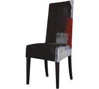 YsoLda Chair Cover, Dining Chair Cover Seat Protector Stretch Cover for Kitchen, Hotel, Dining Room Power Trip Black Grey Red Abstract Art