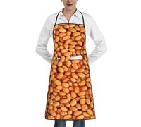 YsoLda Kitchen Aprons,Cooking Apron With Pockets,Waterproof Chef Apron Adjustable Bib Aprons,Baked Beans
