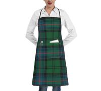 YsoLda Kitchen Aprons,Cooking Apron With Pockets,Waterproof Chef Apron Adjustable Bib Aprons,Clan Armstrong Tartan