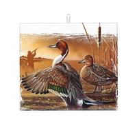 YSOLDA Kitchen Drying Mat,Dish Drainage Mat,Super Absorbent Dish Rack Pad Fast 41X46cm, Pintail Duck