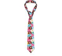 YsoLda Mens Ties, Men's Neckties Suit Tie Business Neckties Casual Wedding Formal Tie Colorful Donuts