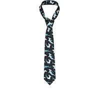 YsoLda Mens Ties, Men's Neckties Suit Tie Business Neckties Casual Wedding Formal Tie Hammerhead Sharks In Night