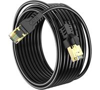 YSONG Cat 8 Ethernet Cable 10M, High Speed 40Gbps 2000Mhz Internet Cable, Lan Cable with Gold Plated RJ45 Connector,Weatherproof Outdoor&Indoor,for/PC/Modem/Router/Gaming, Faster Than Cat7/Cat6/Cat5