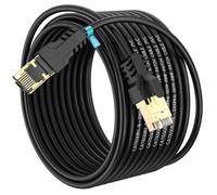 YSONG Cat 8 Ethernet Cable 20M, High Speed 40Gbps 2000Mhz Internet Cable, Lan Cable with Gold Plated RJ45 Connector,Weatherproof Outdoor&Indoor,for/PC/Modem/Router/Gaming, Faster Than Cat7/Cat6/Cat5