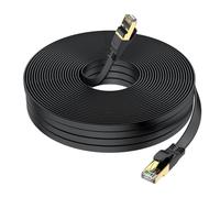 YSONG Cat 8 Ethernet Cable 50M, High Speed 40Gbps 2000Mhz Flat Internet Cable, Gold Plated RJ45 Lan Cable, for PC/Modem/Router/Gaming, Faster Than Cat7/Cat6/Cat5